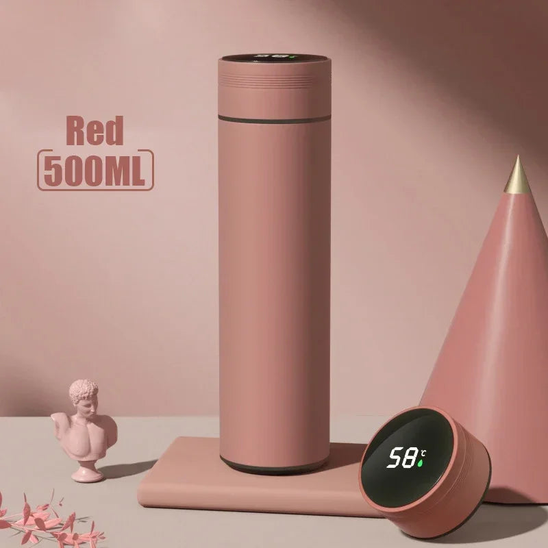 500ml Vacuum Thermos Bottle | Temperature Display | Stainless