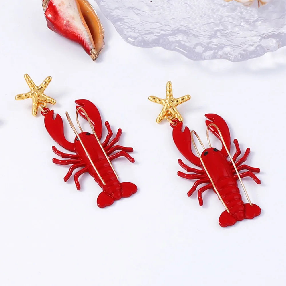 Lobster Dangle Earrings – Fun Ocean Drop Jewelry for Women