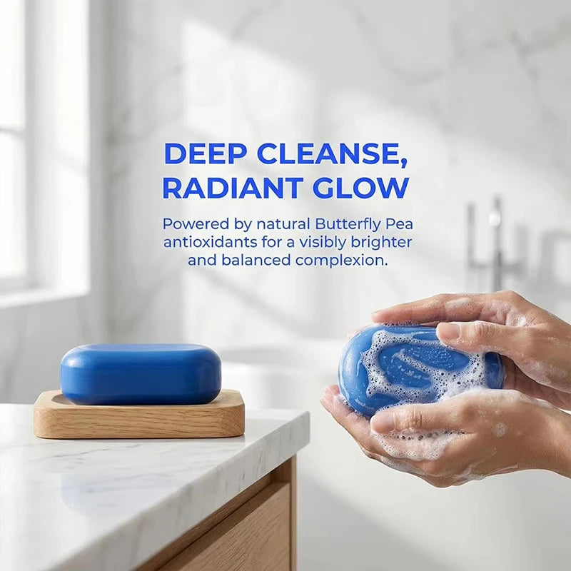 Blue Cleansing Facial Soap 65g | Oil Control & Moisturizing Bar