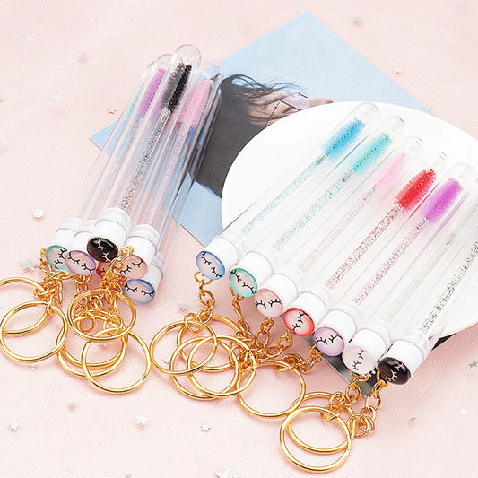 10 Pcs Diamond Transparent Eyelash Brush Tubes Mascara Wand Cosmetic Makeup Tools for Eyebrow Applicator Spoolies For MAANGE Peaceful Pleasures Health and Wellness