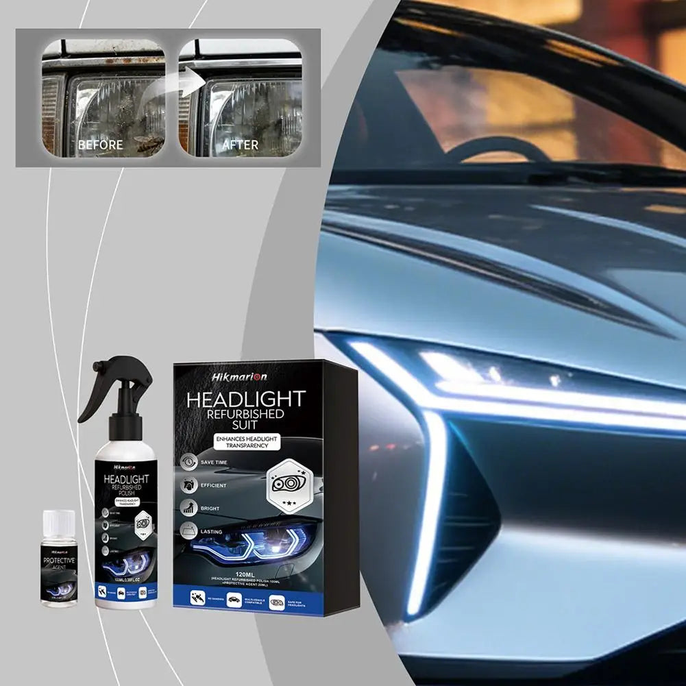 Car Headlight Restoration Kit – Removes Yellowing & Restores Clarity