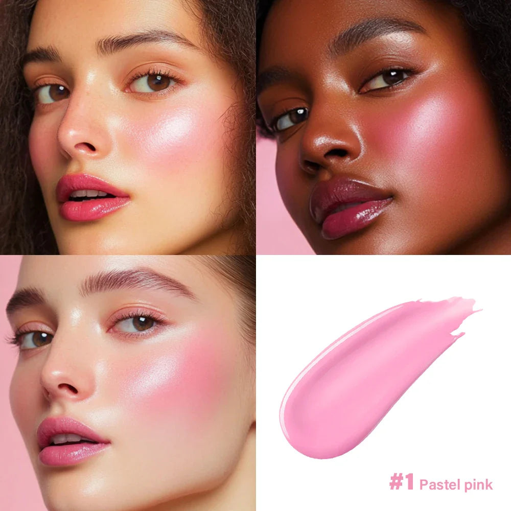 ibcccndc 6-Color All-Day Liquid Blush | Sponge Applicator