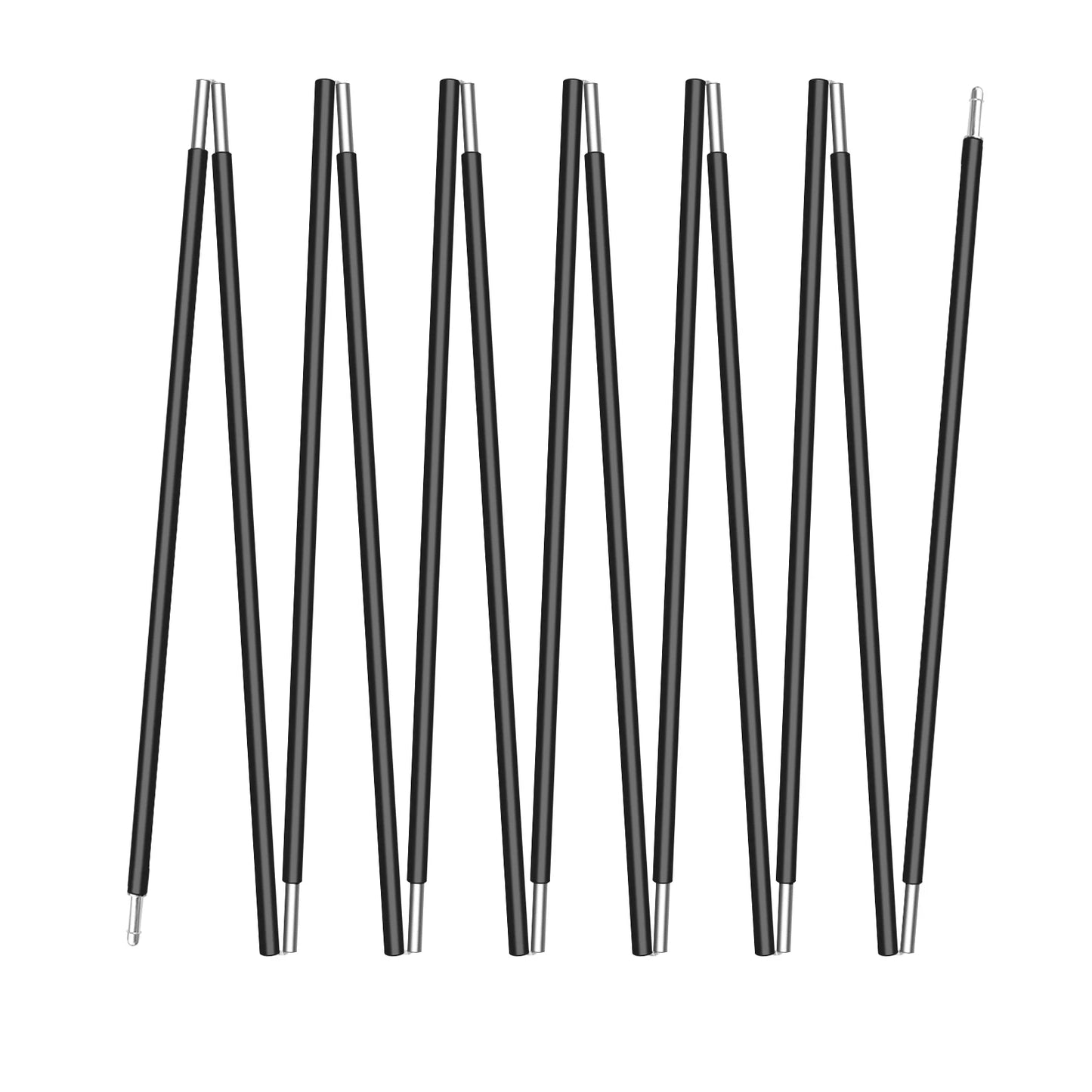 Tent Poles Replacement Aluminum Alloy Pre Assembled Tent Poles Camping Rod Parts for Hiking Outdoor Camping Repair Kit Peaceful Pleasures Health and Wellness 1Pcs 4.3M Black