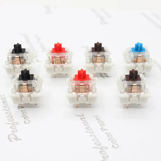 100PCS Mechanical Keyboard Black Blue Brown Red Key Switch For CIY Sockets SMD 3pin Thin Pins Compatible With MX Switch Peaceful Pleasures Health and Wellness