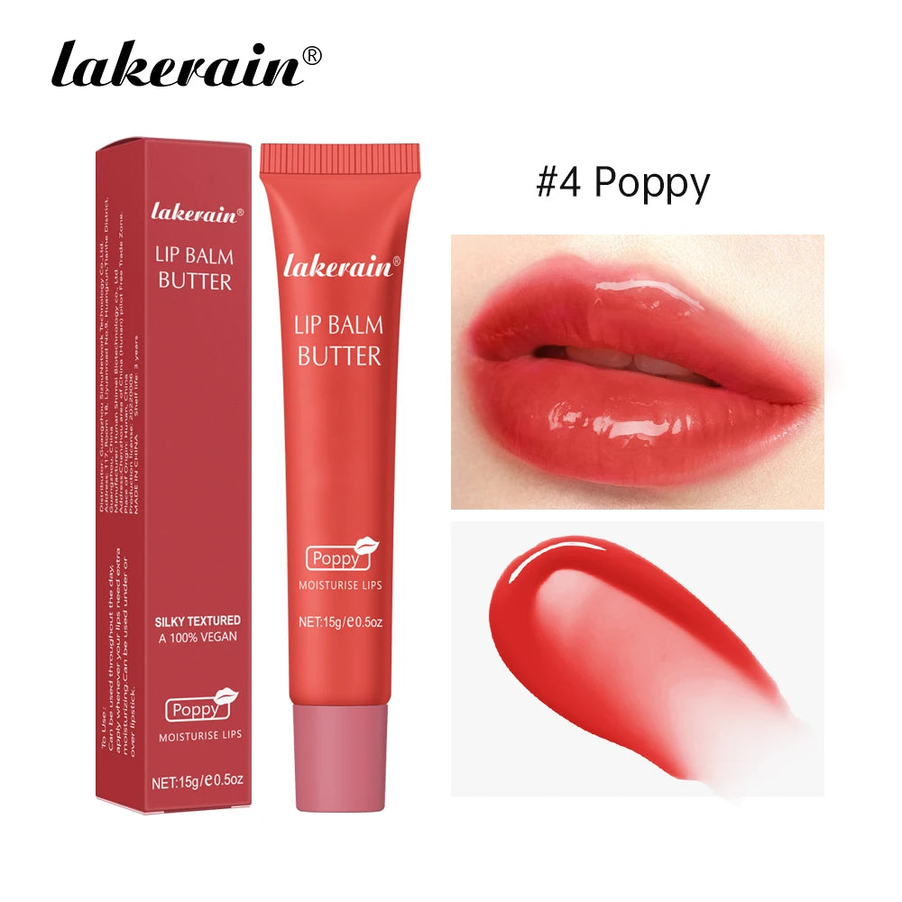 Lakerain Hose Butter Lip Balm Moisturizing Long Lasting Nourishment Daily Care Vanilla Flavour Lip Balm Smoothing Lip Makeup Peaceful Pleasures Health and Wellness Poppy