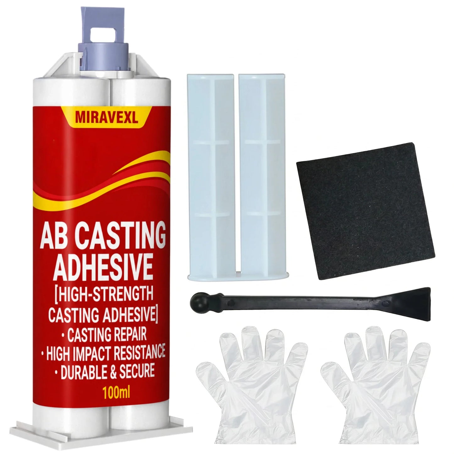 High-Temp Metal Repair Paste AB Casting Adhesive Kit | MIRAVEXL