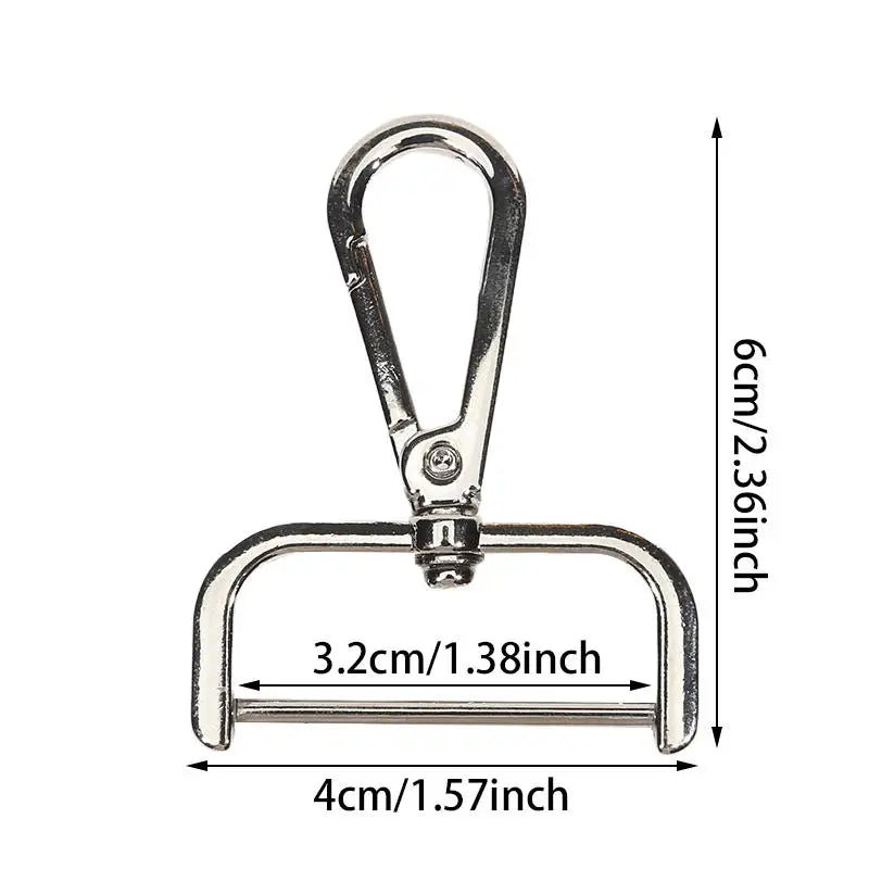 Bag Buckle Accessories Hardware Lock Buckle Metal Buckles Thickened Bag Strap Hanging Buckle Backpack Accessories Buckle Peaceful Pleasures Health and Wellness Silvery White 3.2cm