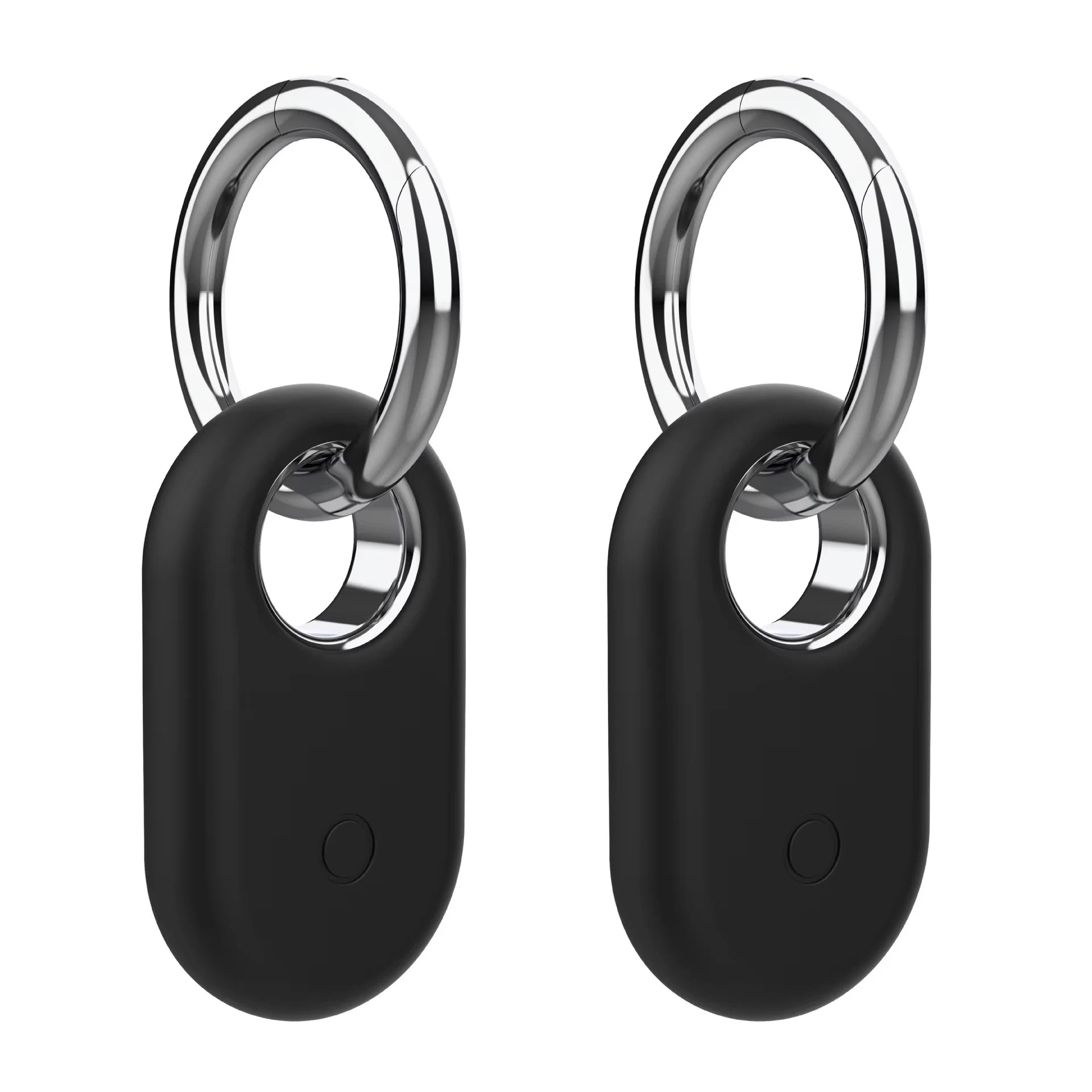 For Galaxy SmartTag 2 Silicone Protective Case, Keychain Anti-Scratch Protective Skin Cover For Smart Tag Tracker Holder Peaceful Pleasures Health and Wellness 2PCS Black For SmartTag 2