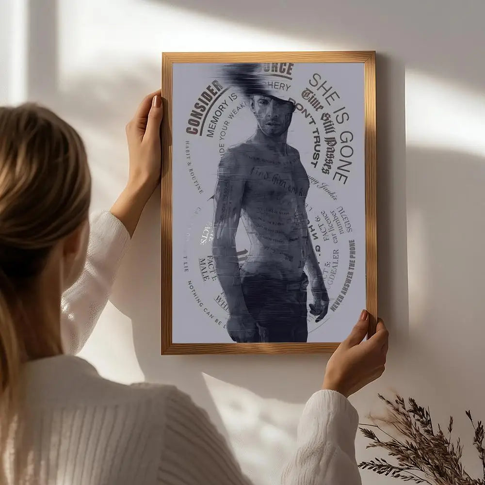Movie M-Memento Poster HD Self Adhesive Waterproof Wall Art Ideal for Home Office Dorm Bedroom Great Gift Peaceful Pleasures Health and Wellness White2 30X40cmNoframe