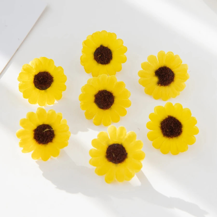 Artificial Silk Sunflowers 50/100pcs – Crafts, Wedding & Home Decor