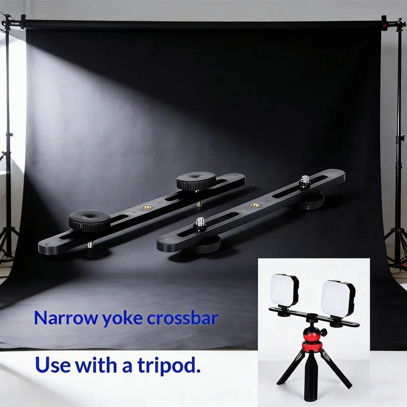 DSLR Flash Bracket Stand with Twin Hot Shoe Adapter | Universal