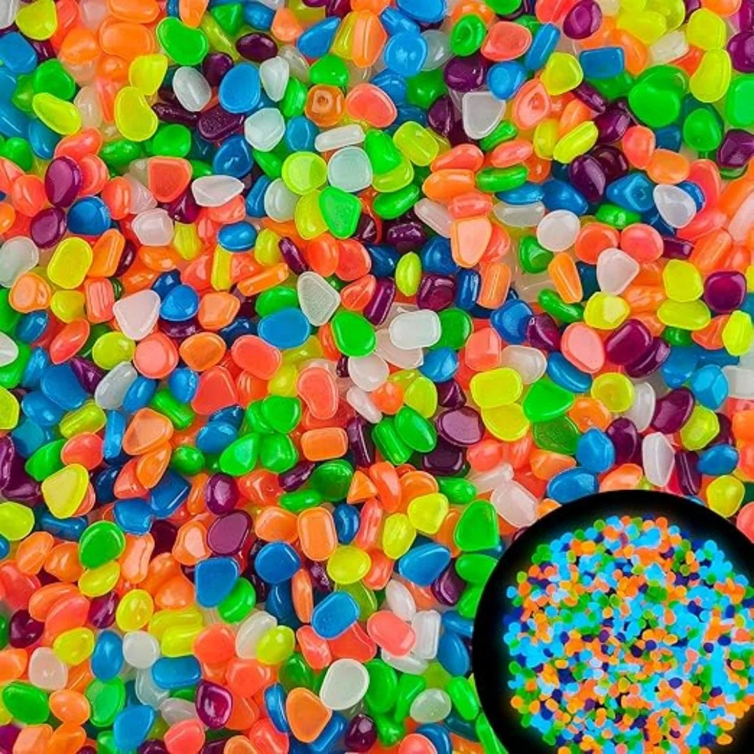500Pcs Glow in the Dark Garden Pebbles | Luminous Stones
