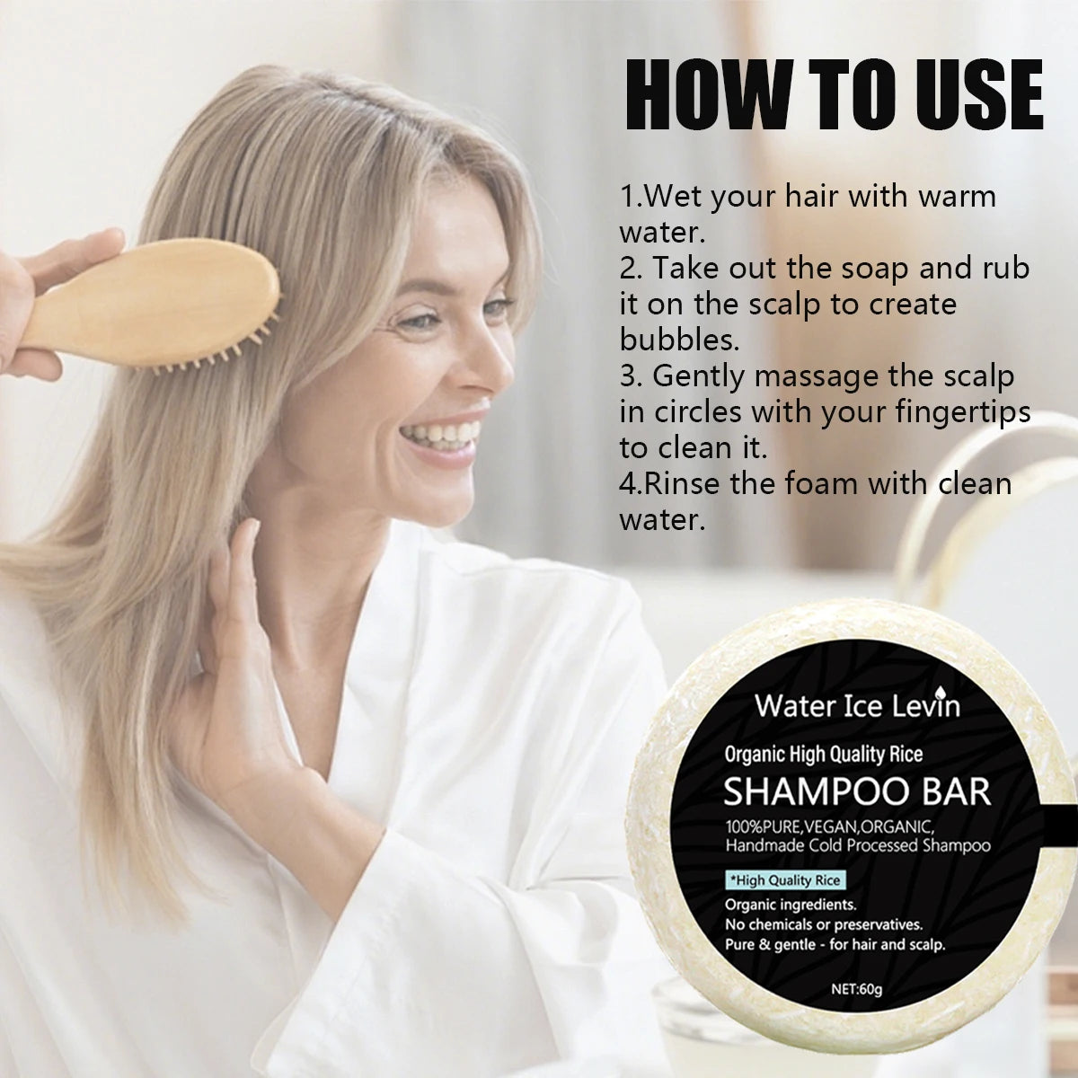 Organic Rice Shampoo Bar | Shea Butter & Coconut Oil – All Hair