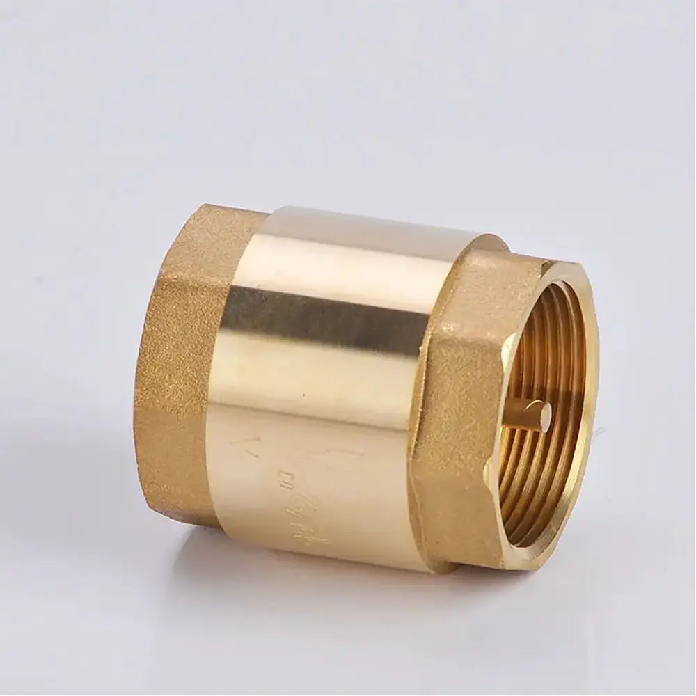 Brass NPT Check Valve 1/2" 3/4" 1" In-Line One-Way Spring Valve
