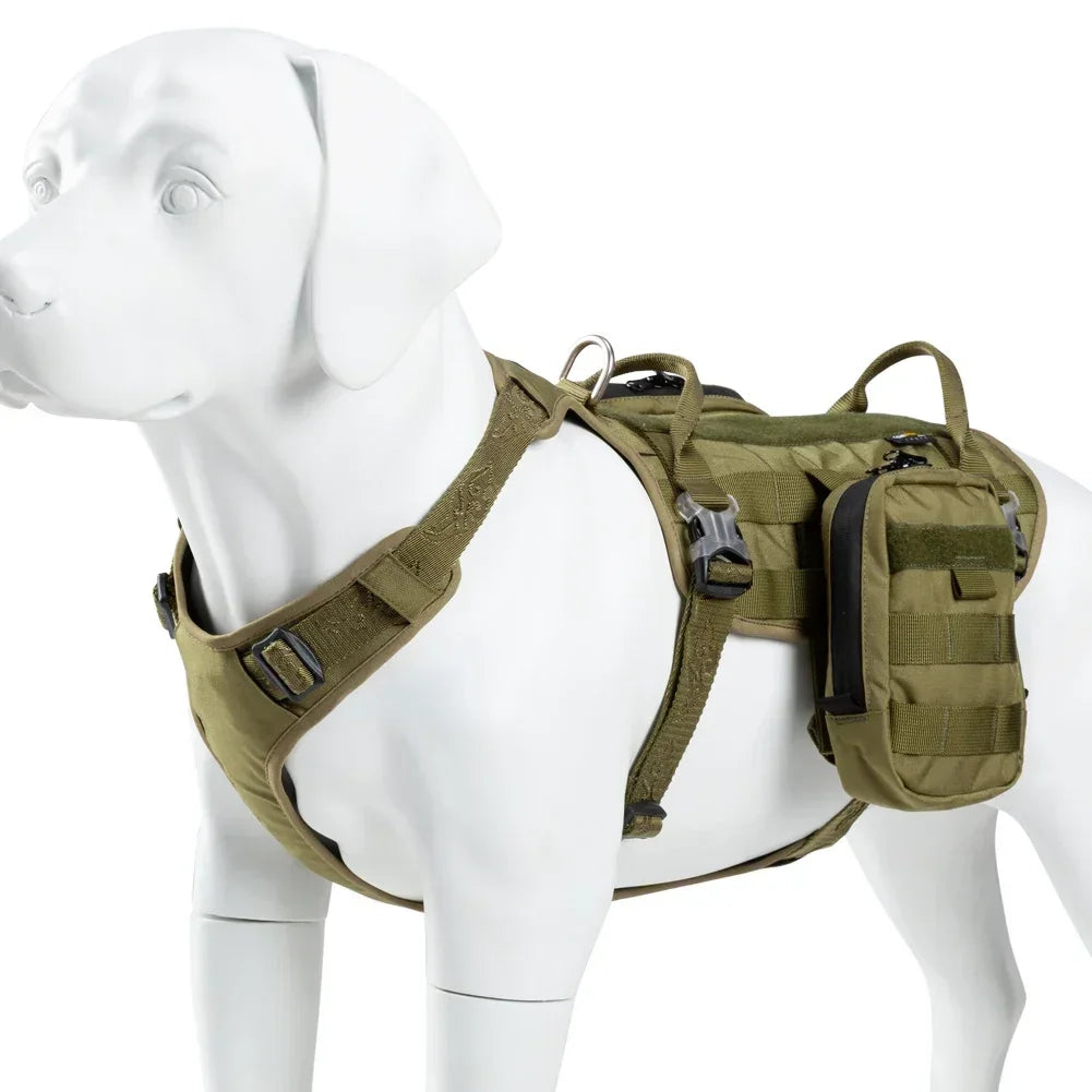 Truelove Tactical Dog Harness with Backpack YH1805 Peaceful Pleasures Health and Wellness