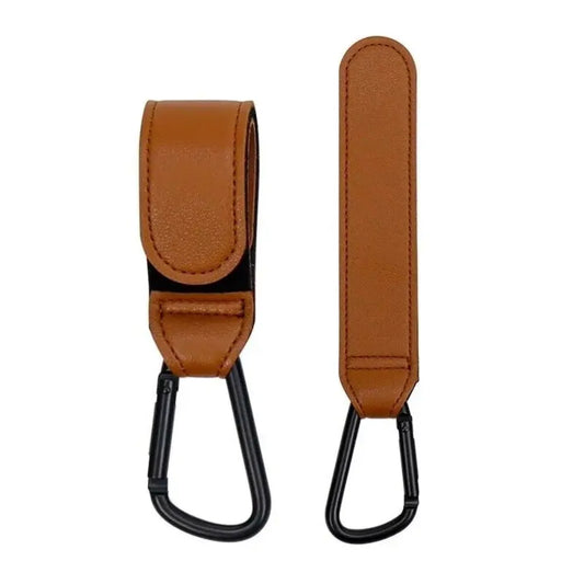 360° Rotatable PU Leather Baby Stroller Hook | Pram Organizer Stroller Hook Peaceful Pleasures Health and Wellness