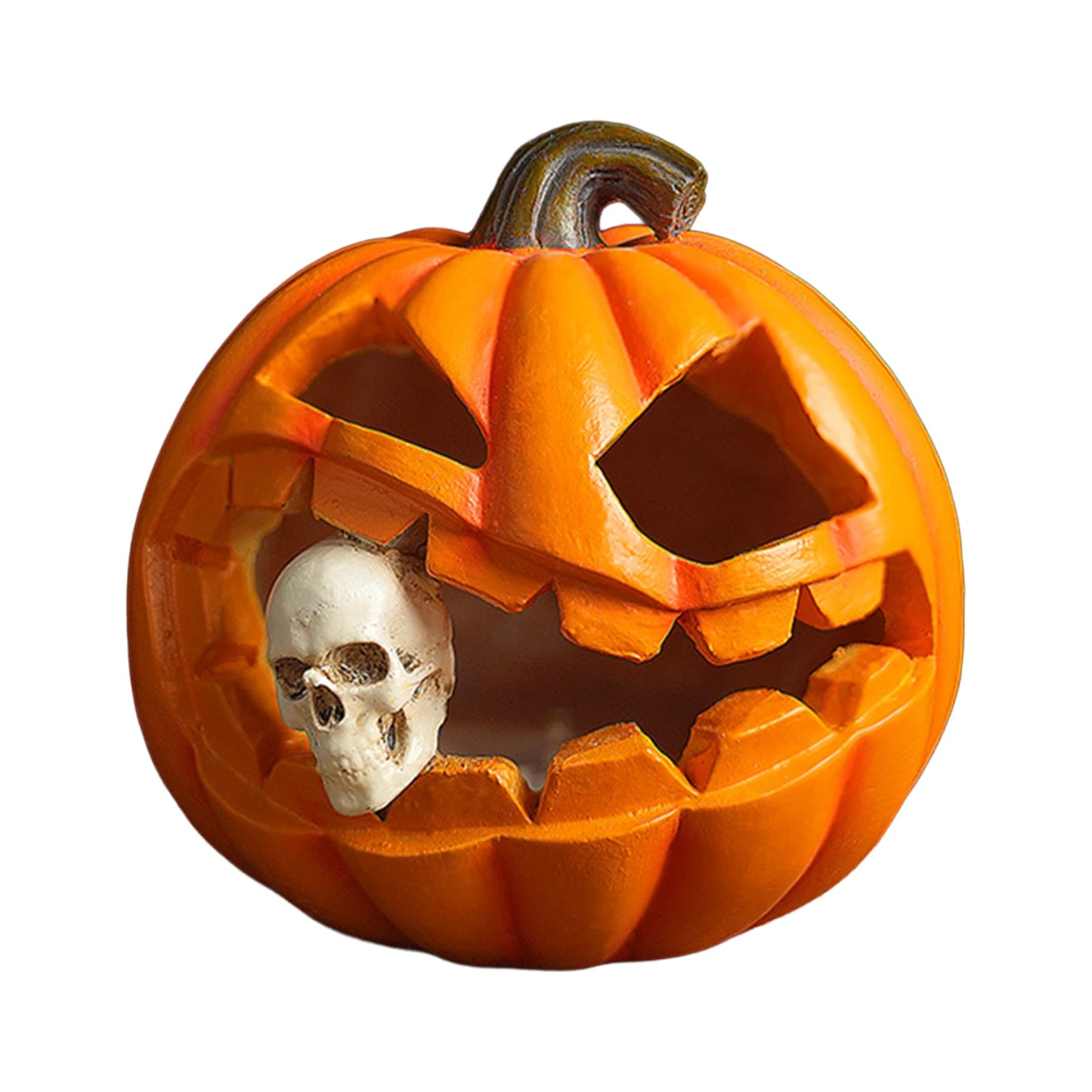 Halloween Pumpkin Ghost Skull Resin Decor Vintage Tabletop Sculpture for Spooky Party Home Office Garden Decoration Peaceful Pleasures Health and Wellness Default