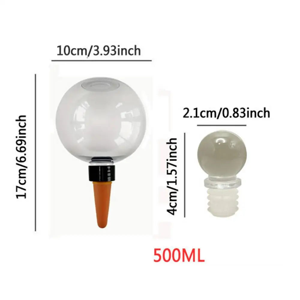 4-Pack Self-Watering Globes 500ml | Auto Drip Plant Bulbs