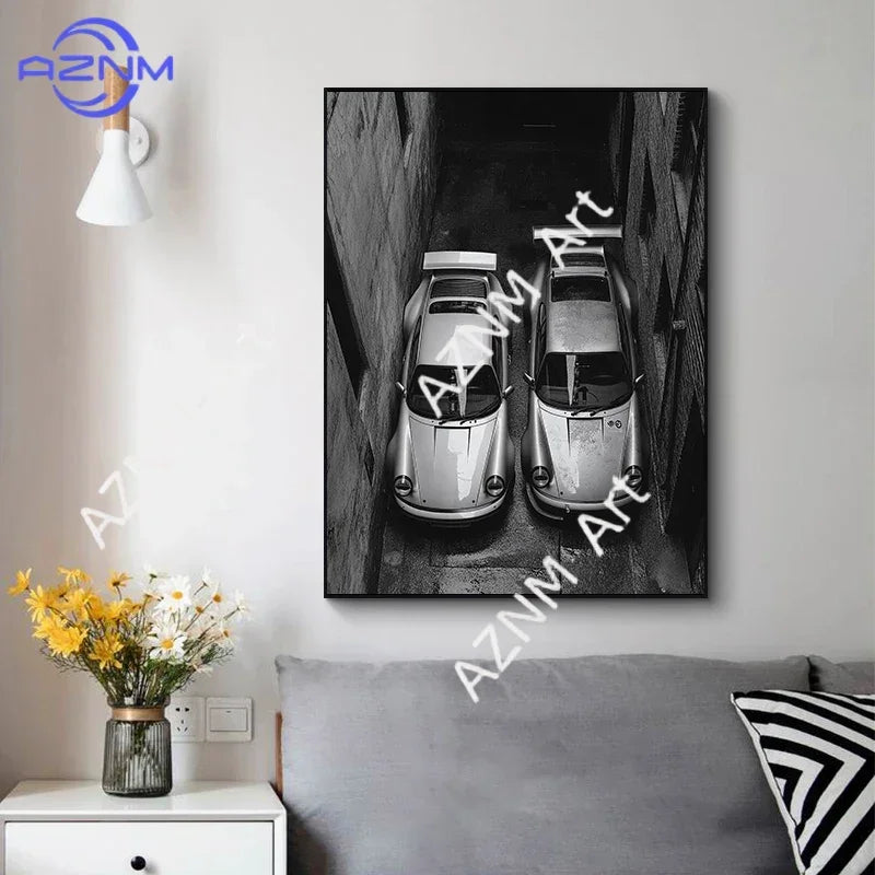 Painting Wall Art Painting Home Living Room Decor Classic 911 Alpine Drive Poster Vintage Alpine Tour Cartoon Print Canvas Peaceful Pleasures Health and Wellness