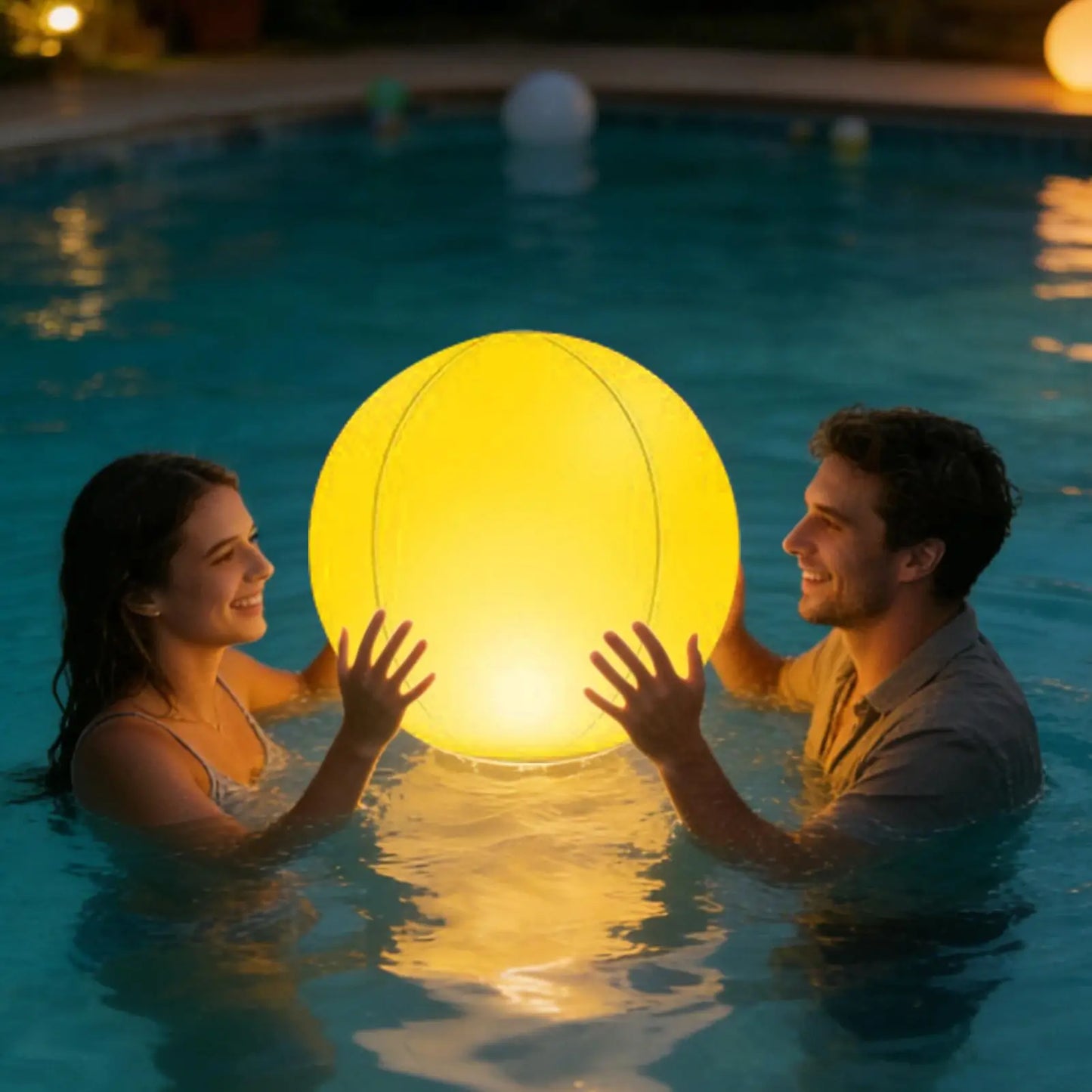 Light Up Beach Balls 40cm Inflatable with Remote Control Waterproof LED Toy for Family Party Swimming Summer Night Outdoor Peaceful Pleasures Health and Wellness