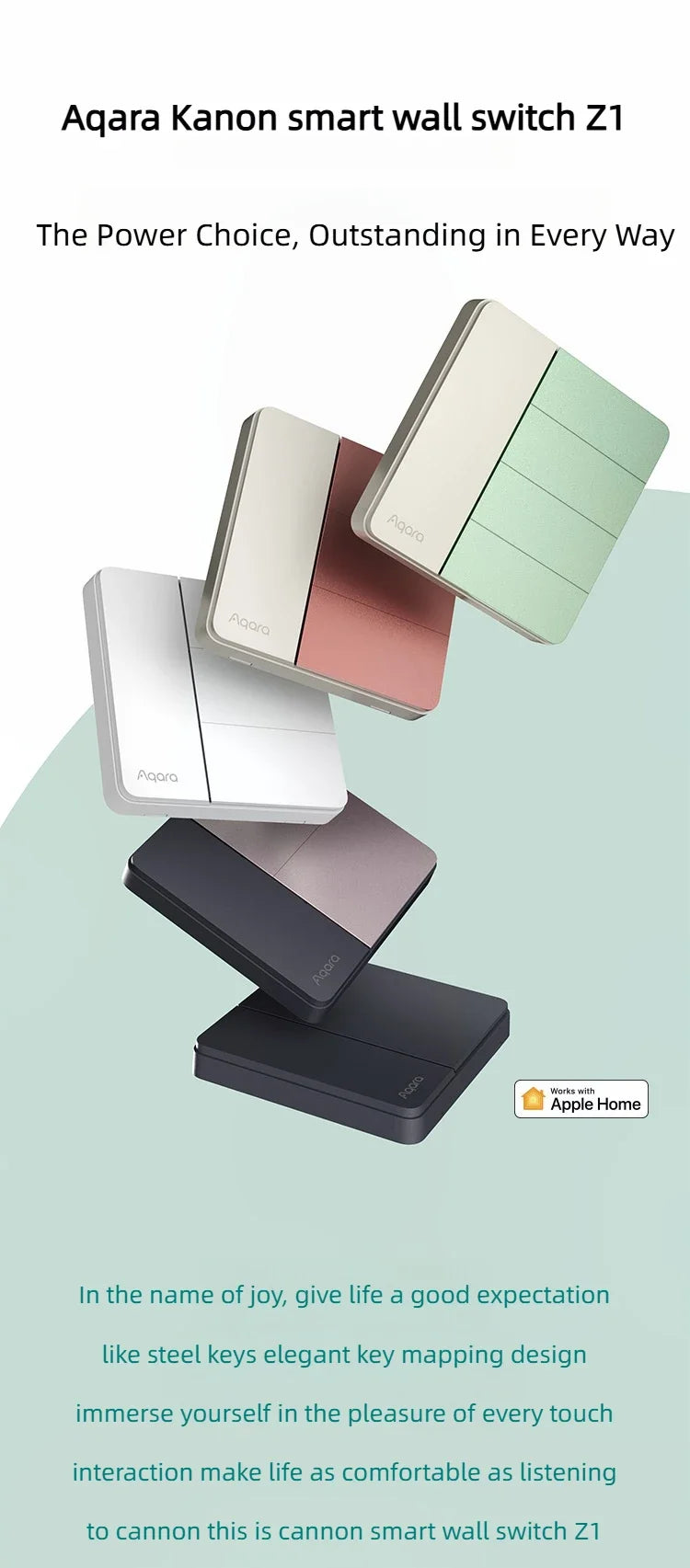 Aqara Smart Wall Switch Z1 More Control Zigbee 3.0 Compatible with Single Live/Neutral Wire Design Work With Mi home HomeKit APP Peaceful Pleasures Health and Wellness