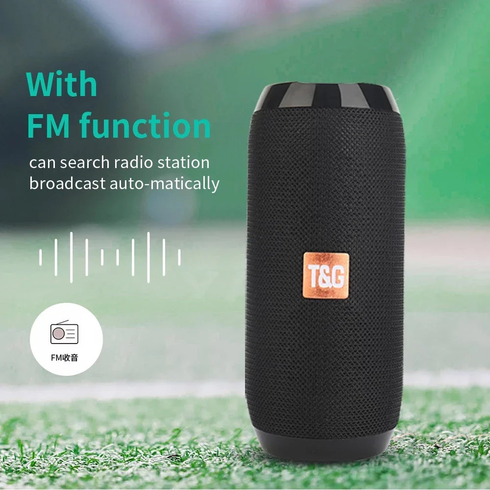T&G Portable Bluetooth 5.3 Speaker | FM Radio, TWS, IPX5