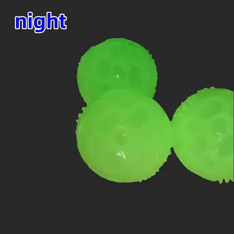 Glow in the Dark Dog Toy Ball – Squeaky TPR Chew & Teeth Cleaner
