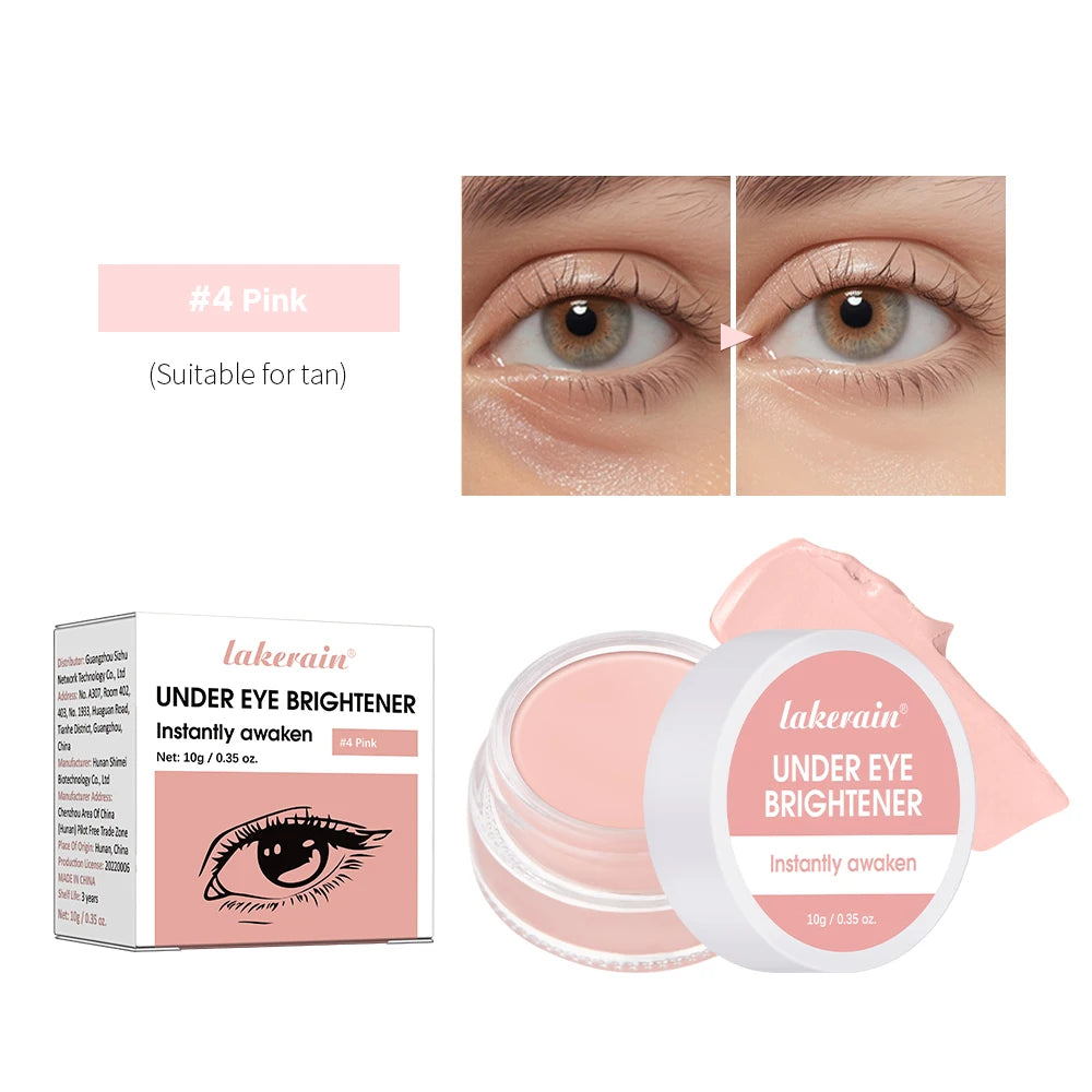 Eye Concealer Conceal & Brighten Dark Circles Nourishing Brightener Full Coverage Eye Bags Color Corrects Korean Cosmetics Peaceful Pleasures Health and Wellness 04 Pink