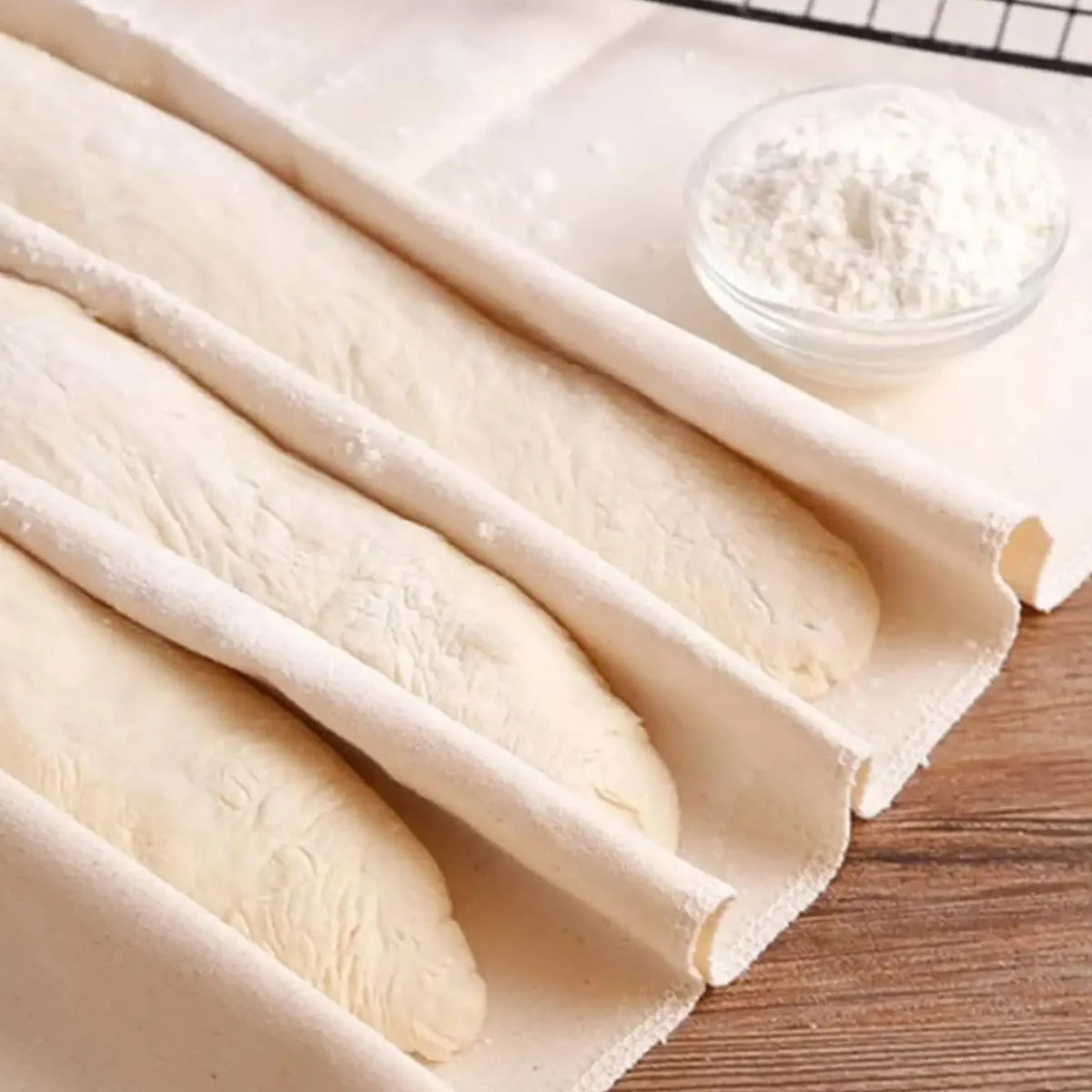 Premium Natural Cotton Dough Proofing Cloth, Versatile, Reusable Canvas Fermentation Cloth, Perfect for Proofing Baguettes Peaceful Pleasures Health and Wellness