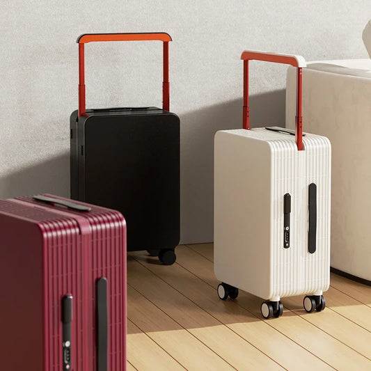 2025 Wide Handle Suitcase Carry-On Luggage 20 Inch Travel Trolley Case for Men And Women with Aluminum Frame PC Material Peaceful Pleasures Health and Wellness