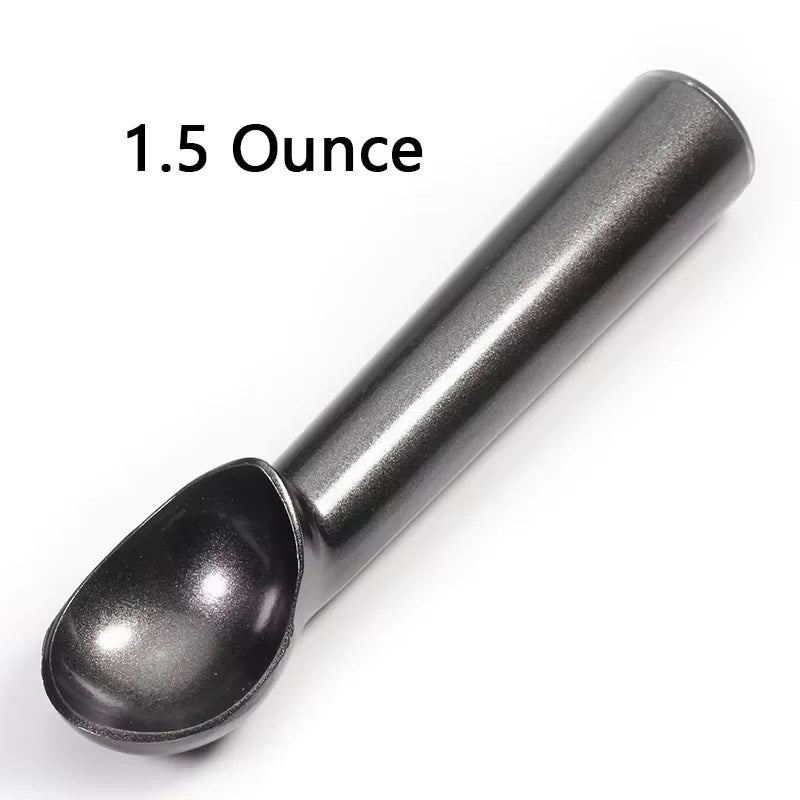 Nonstick Anti-Freeze Ice Cream Scoop and Frozen Dessert Scoop,1.5 and 2 Ounce Peaceful Pleasures Health and Wellness 1.5 Ounces Black 1