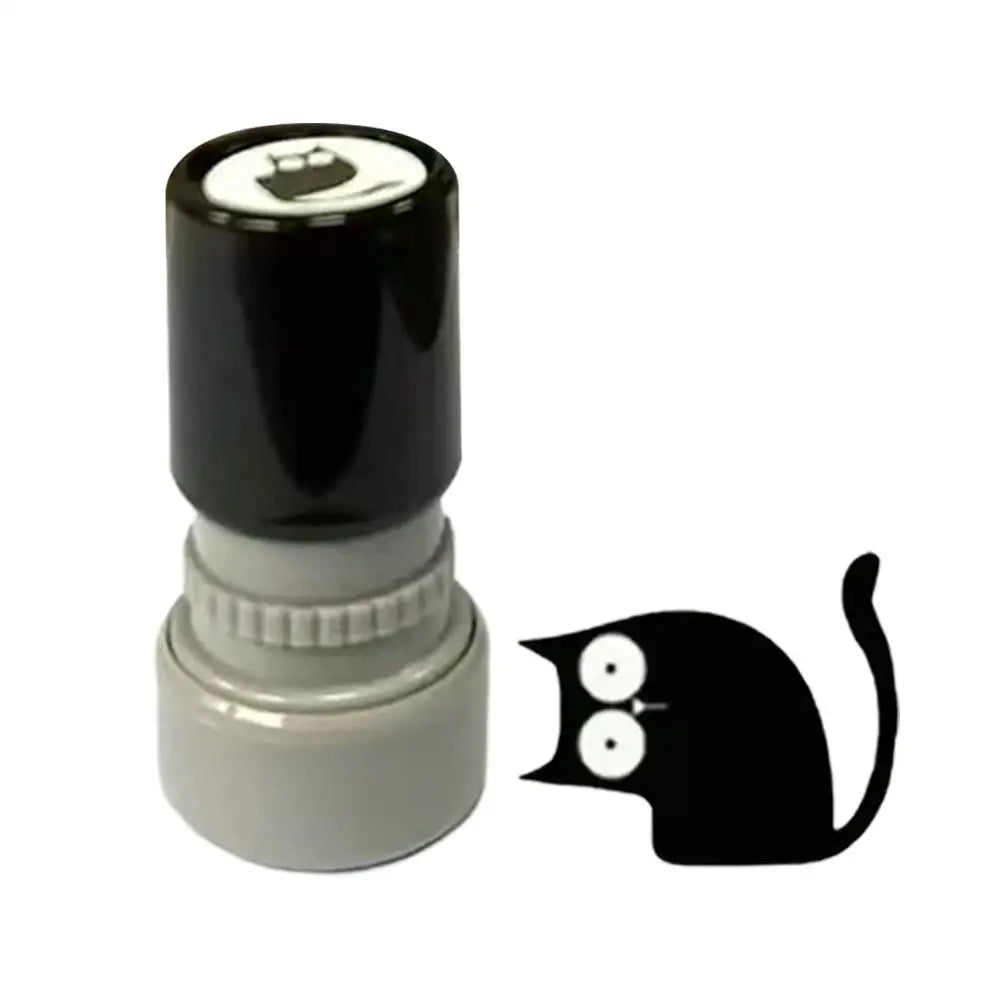 Cute Cartoon Stamps Lovely Small Black Cat Stamp DIY Scrapbooking Decoration Diary Collage Stationery DIY Craft Creations Peaceful Pleasures Health and Wellness D