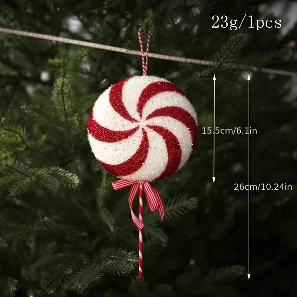 Glitter Lollipop Christmas Ornament | Sparkly Swirl Tree Decor