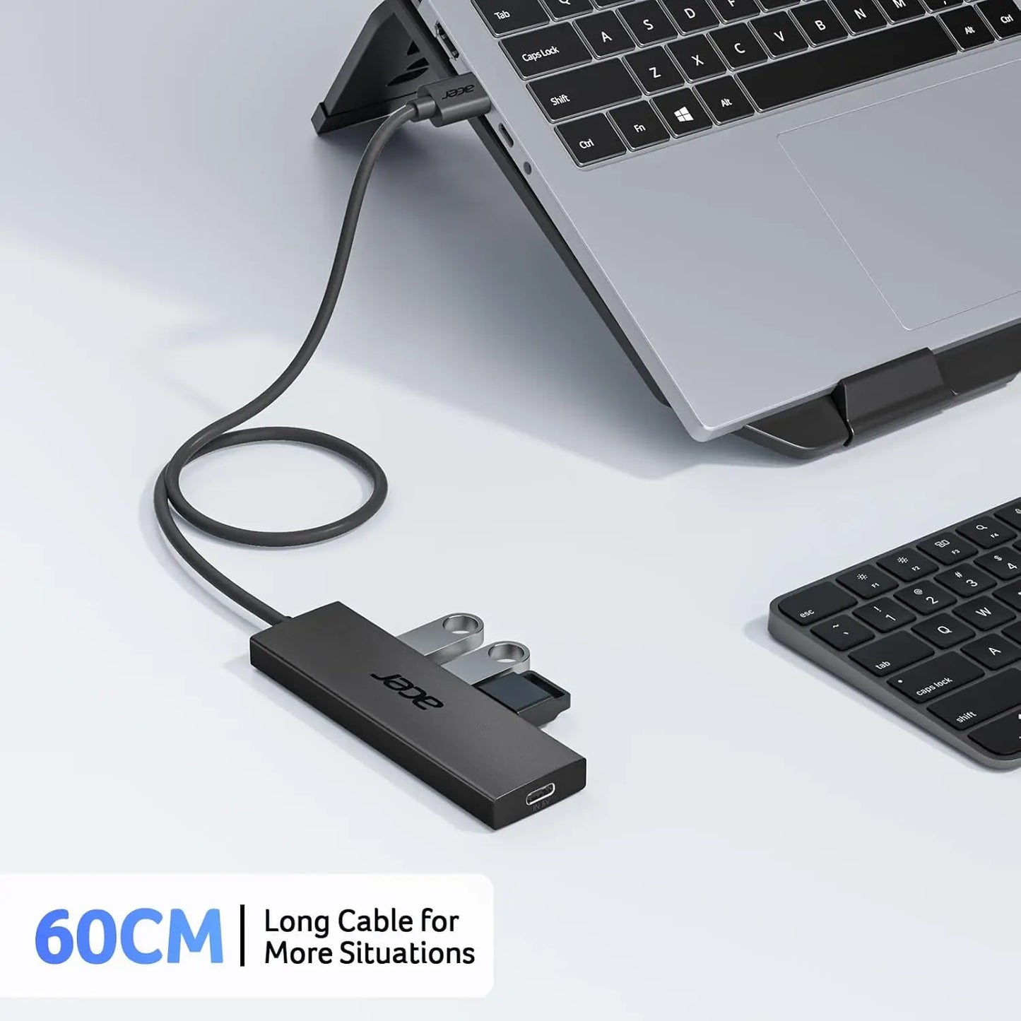 4-Port USB 3.0 Hub with Type-C Power – 5Gbps, 2ft Cable Peaceful Pleasures Health and Wellness