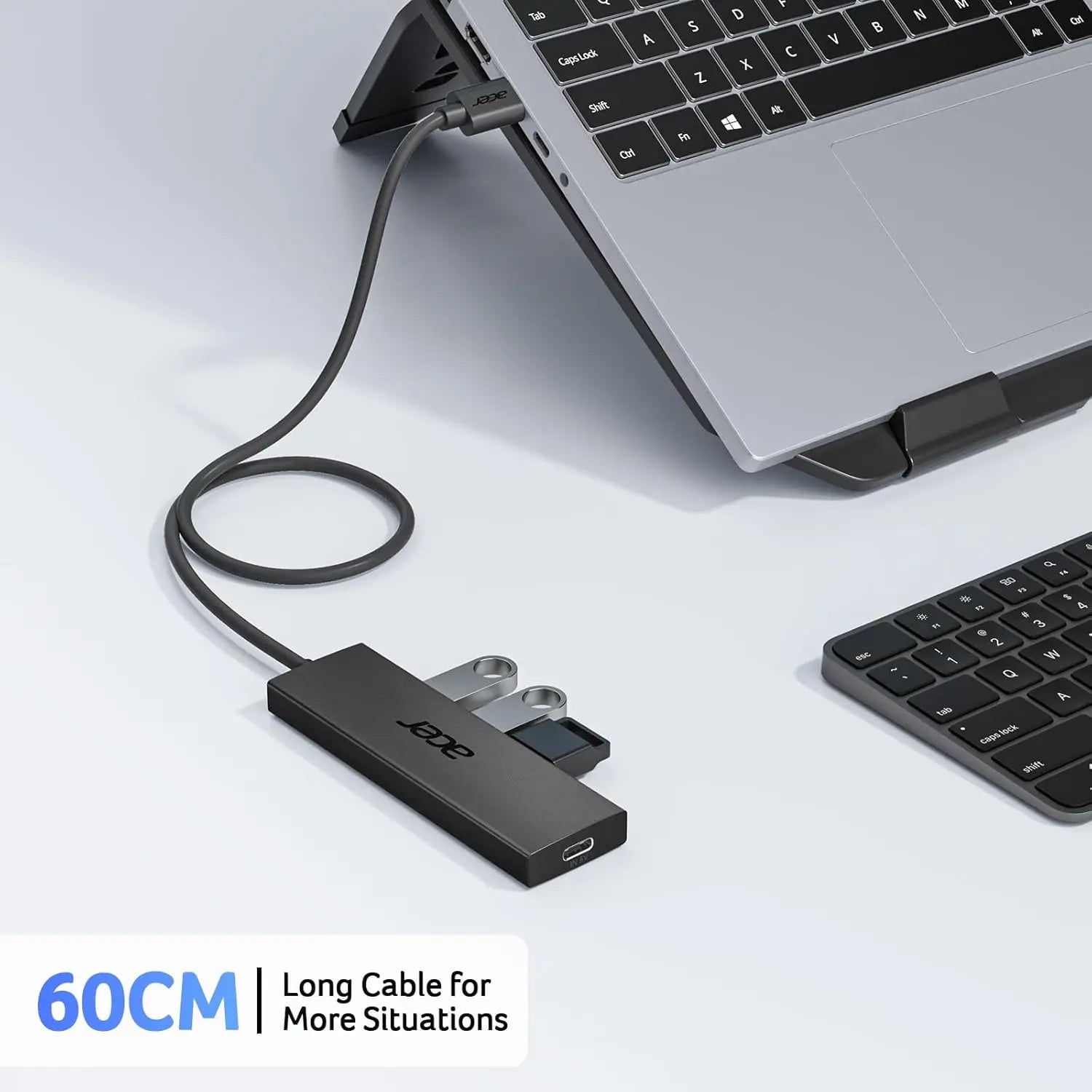4-Port USB 3.0 Hub with Type-C Power – 5Gbps, 2ft Cable Peaceful Pleasures Health and Wellness