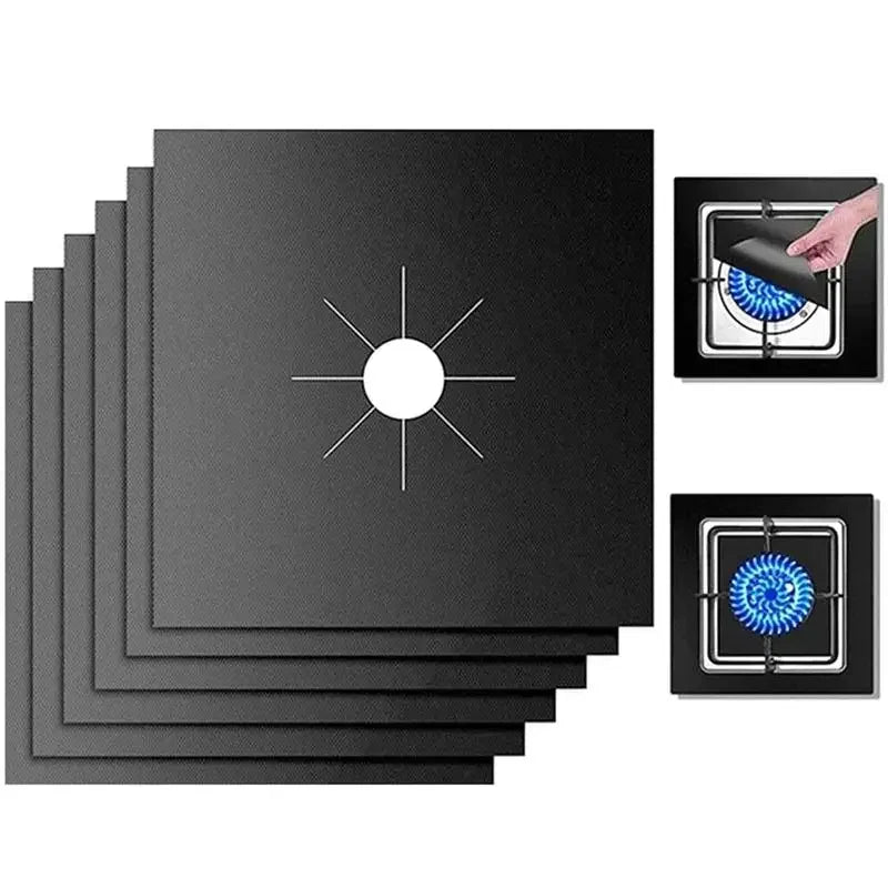 4-Pack Reusable Gas Stove Burner Covers – PTFE Stovetop Mats Stove Burner Covers Peaceful Pleasures Health and Wellness