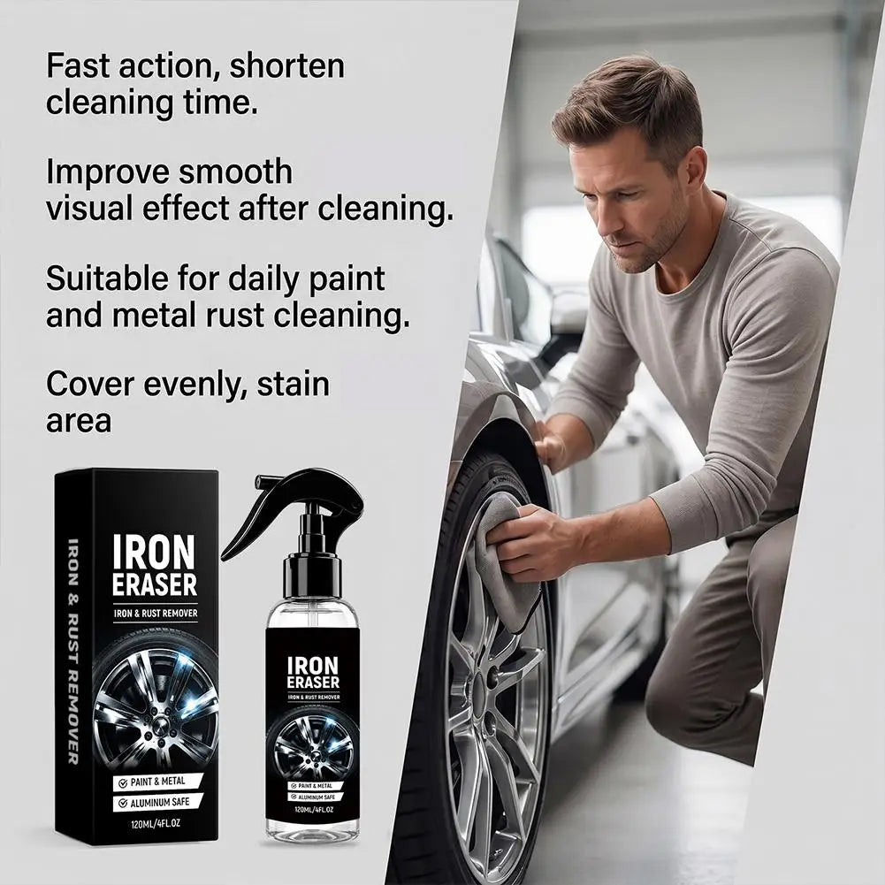 Cleaning Decontamination Descaling Renewing Paint Metal Safe Iron Eraser 120ml Tire Iron Rust Cleaning Agent Car Rust Remover Peaceful Pleasures Health and Wellness