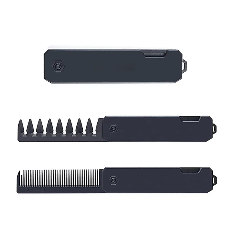Multifuncional Pocket Folding Combs Plastic Wide Tooth Oil Head Comb Beard Combing Barber Hair Clipper Comb Salon Styling Tools Peaceful Pleasures Health and Wellness