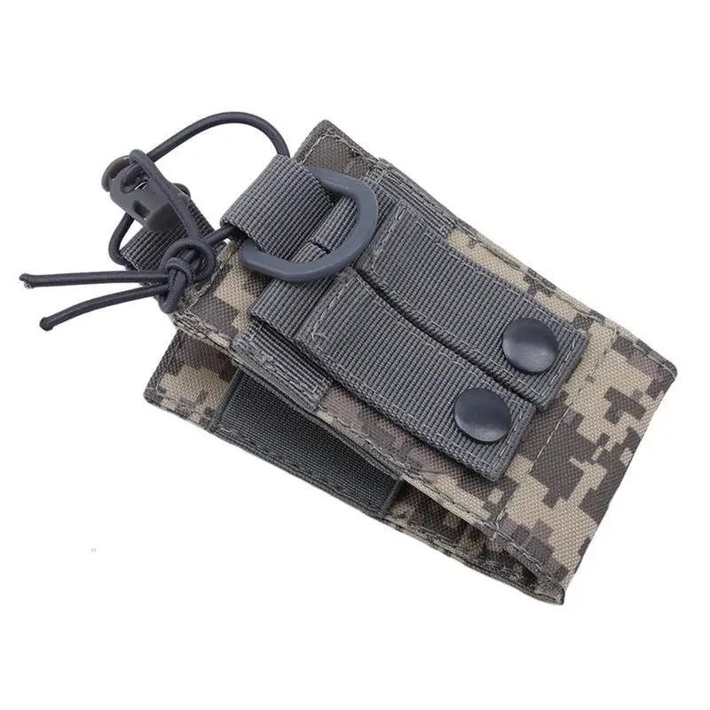 Tactical Molle Radio Walkie Talkie Holder Holster Portable Two-Way Radio Pouch Case for Outdoor Hunting Camping Activities Peaceful Pleasures Health and Wellness gray camouflage