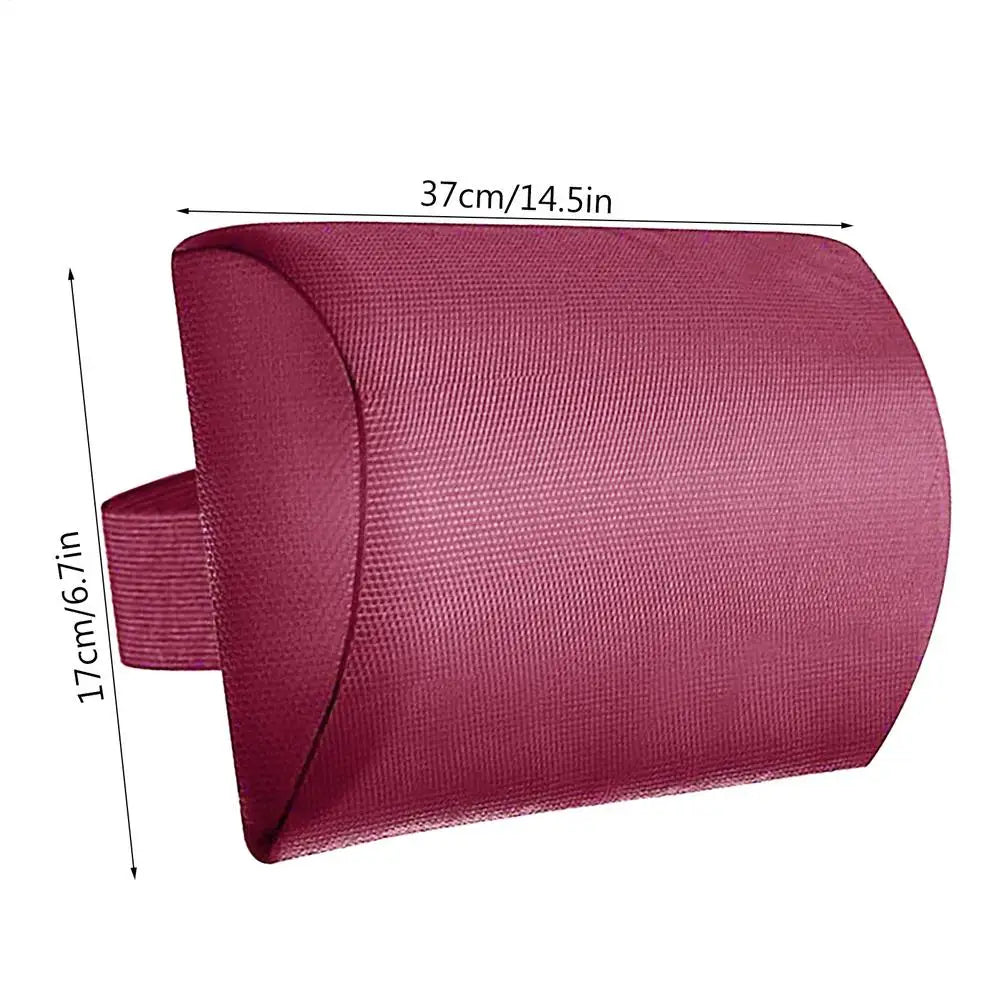 Ledge Lounger Pillow Pool Lounge Chair Pillows with Strap Universal Removable Camp Terrace Lounge Chair Lunch Break Rest Pillow Peaceful Pleasures Health and Wellness wine red