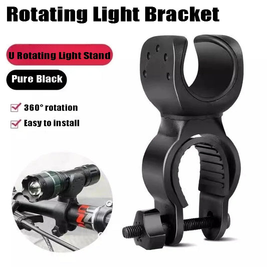 360° Bike Handlebar Flashlight Mount Clamp | 22–35mm Torch Bike Light Mount Oasis Select Default Title