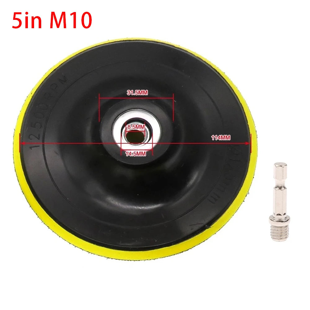 Polishing Disc 3- Self-adhesive Grinder Hex Shank Polyurethane Metal