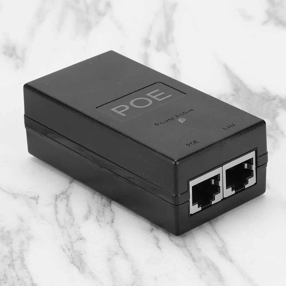 Desktop POE Injector 10/100/1000Mbps/1G/2G Power Supply Input 100V-240V Output 24V 0.5A for Home Accessories Peaceful Pleasures Health and Wellness