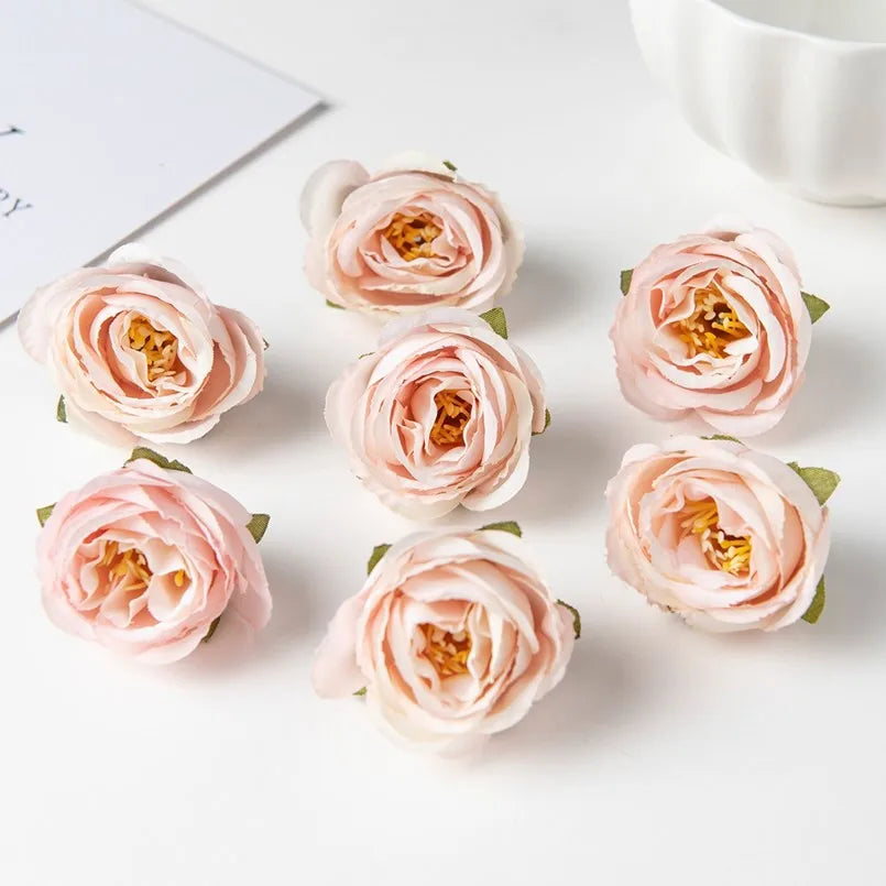 Artificial Silk Rose Flower Heads 15/30pcs – Wedding & Decor