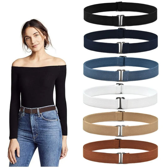 New Waistband Women Invisible Belt Buckle Nylon Comfortable Elastic Belt for Women Men Adjustable No Show Web Belt for Jeans Peaceful Pleasures Health and Wellness