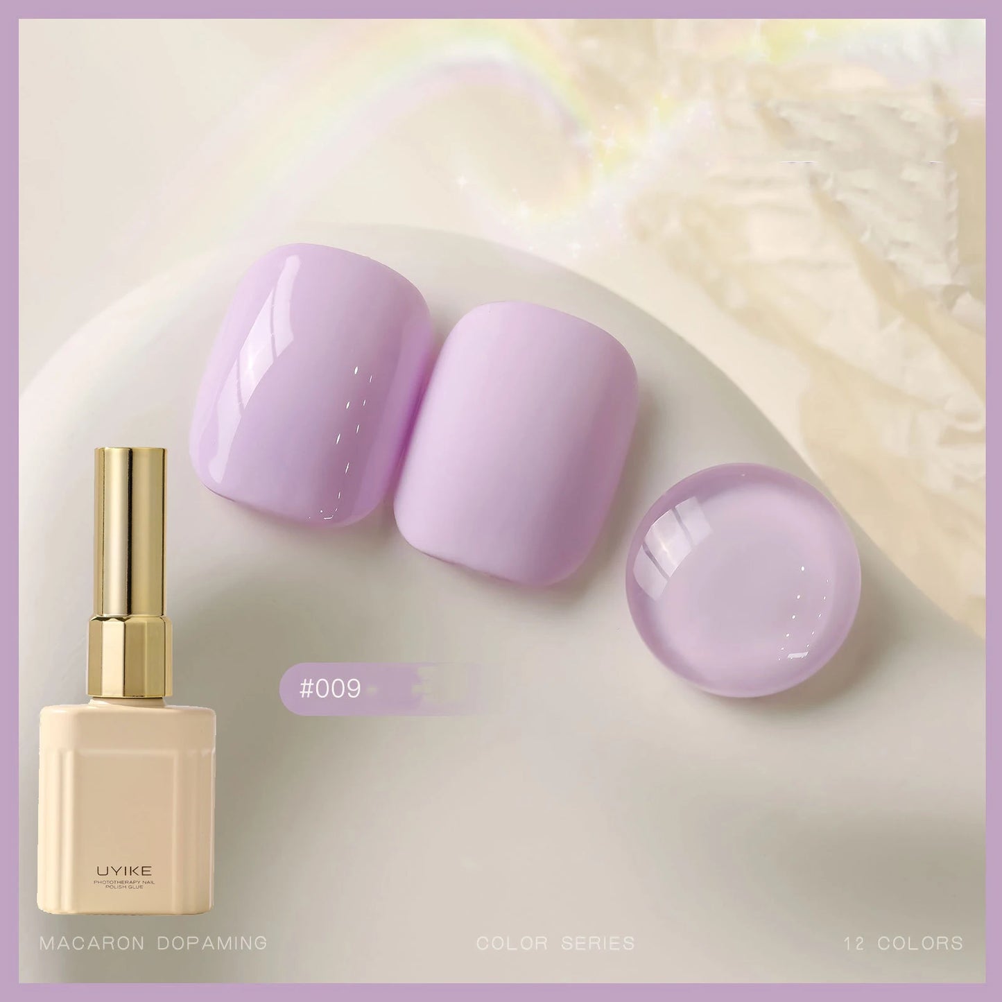 12-Color Macaron Gel Nail Polish Set – Pastel Jelly UV LED 15ml