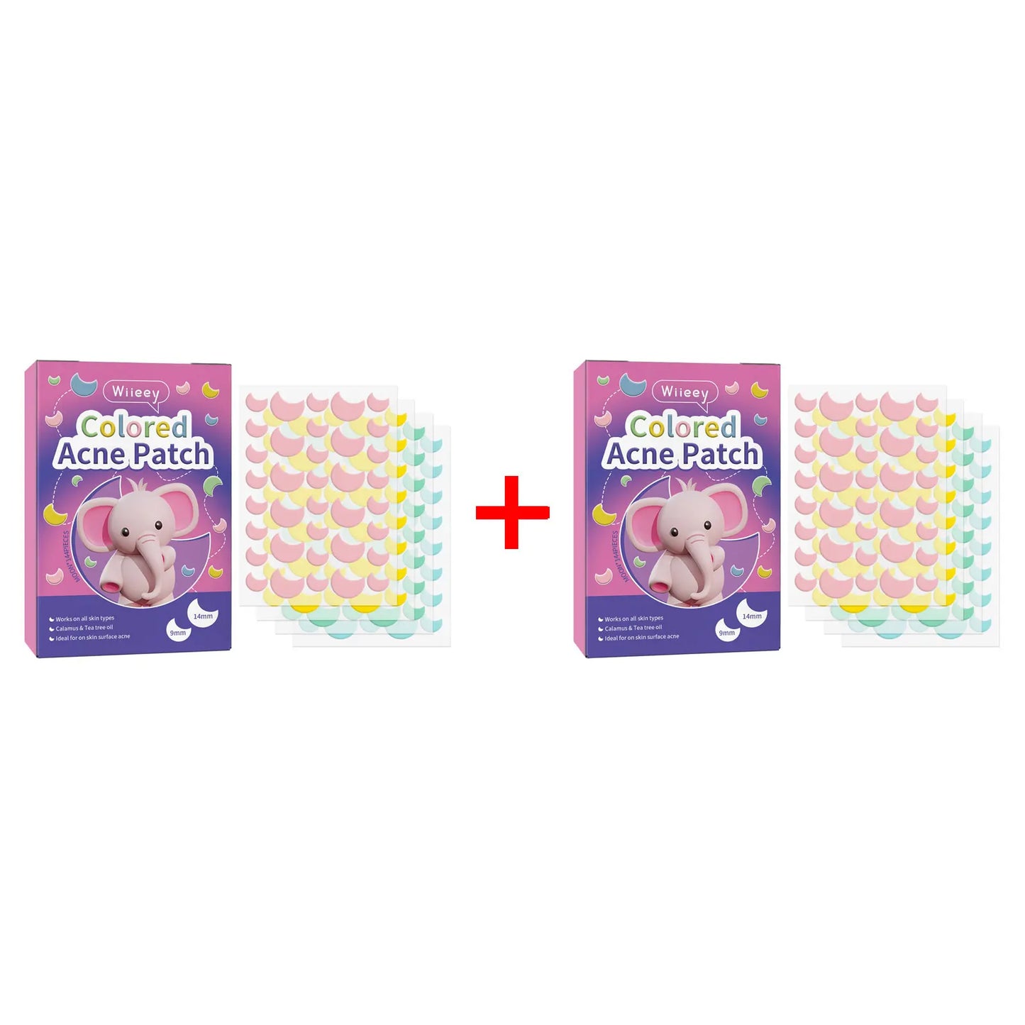Wiieey Star Acne Patches – Colorful Pimple Stickers 144–288pc