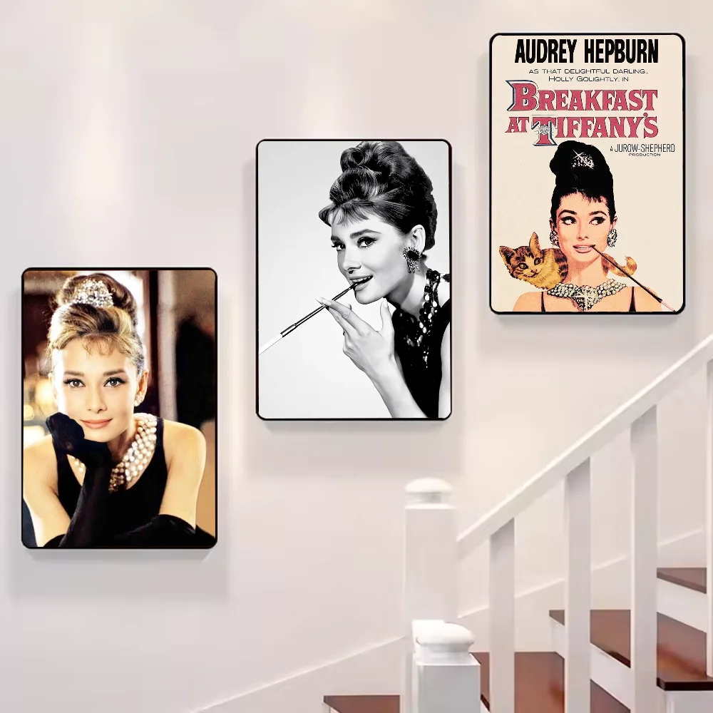 Audrey Hepburn HD Wall Poster – Waterproof PVC Sticky Decor Wall Art Poster Peaceful Pleasures Health and Wellness