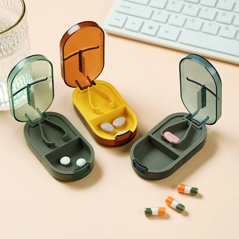 1pcPill Cutter,Pill Splitter For Cutting Small Pills OrLarge Pills In Half,Cuts Pills,Tablets,Stainless Steel Blade Travel Sized Peaceful Pleasures Health and Wellness