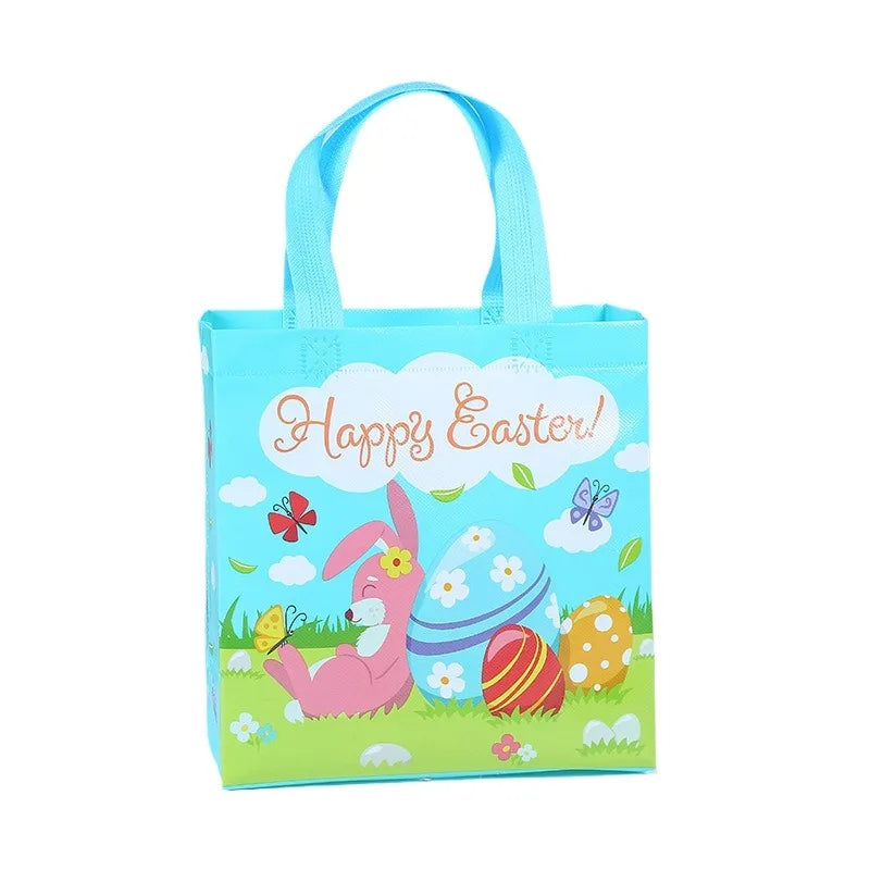 Easter Bunny Gift Bags with Handles – 50pc Non-Woven Bags